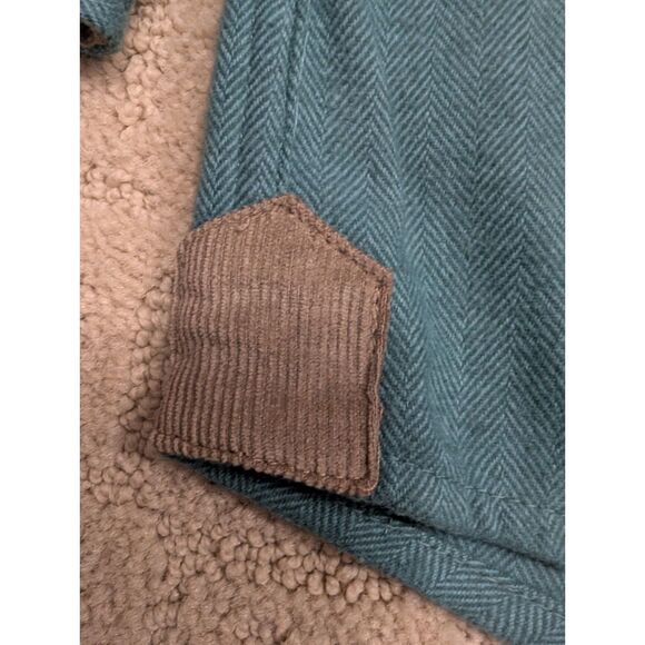 NWT Levitate Shirt Mens XXL 2XL 2X Pond Turquoise Herringbone Flannel - Picture 5 of 11